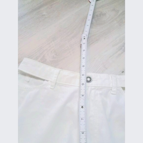 Womens FUTURE COLLECTIVE 8 Alani Noelle White Denim Jeans Waist Cutout Straight - Picture 7 of 9